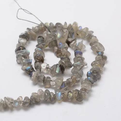 Gemstone Beads, Labradorite, Natural, Free Form, Chip Strand, 5-8mm