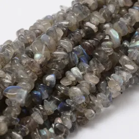 Gemstone Beads, Labradorite, Natural, Free Form, Chip Strand, 5-8mm