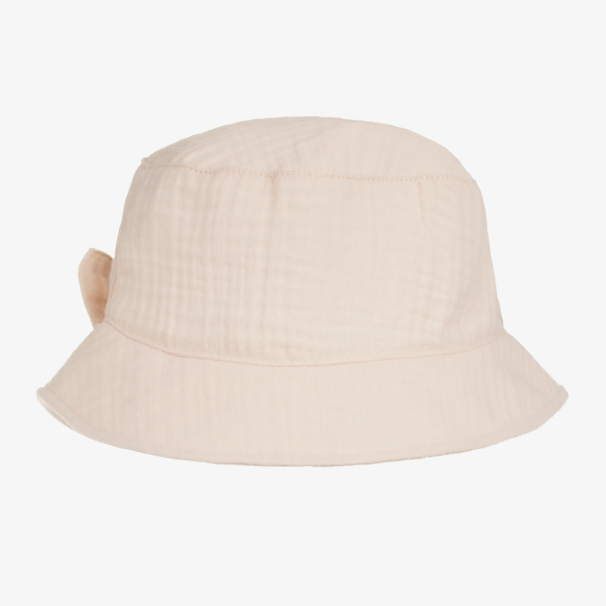 Girls Beige Organic Cotton Sun Hat