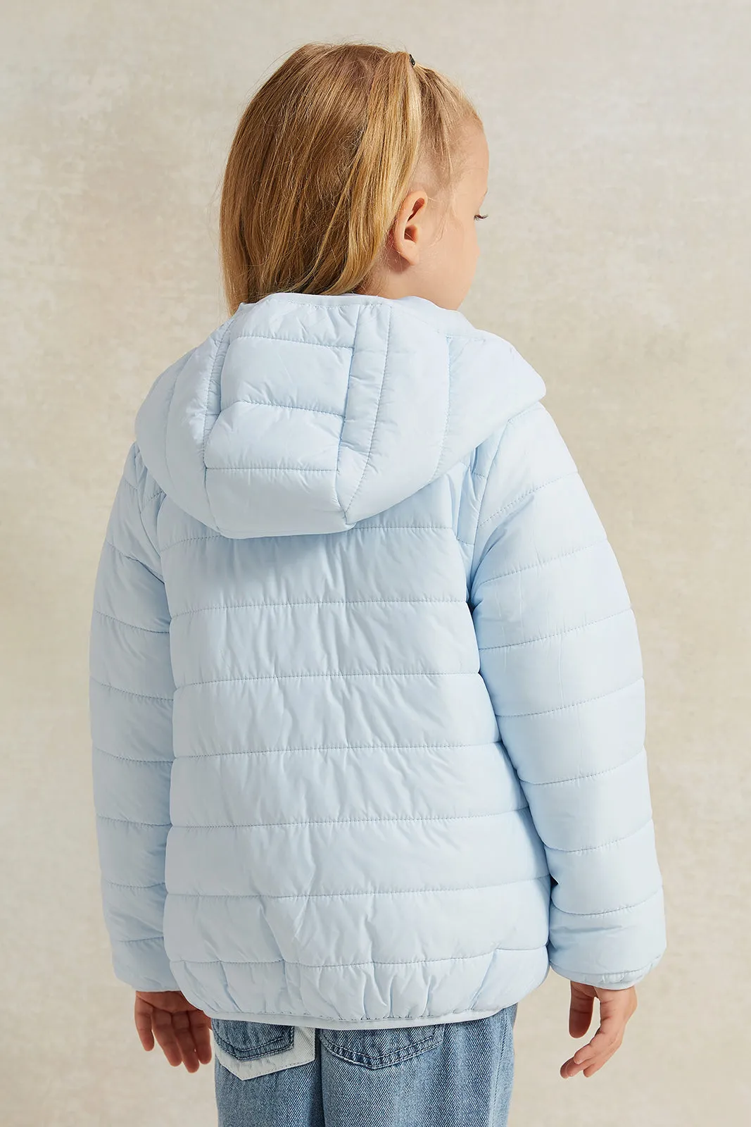 Girls Blue Hooded Jacket