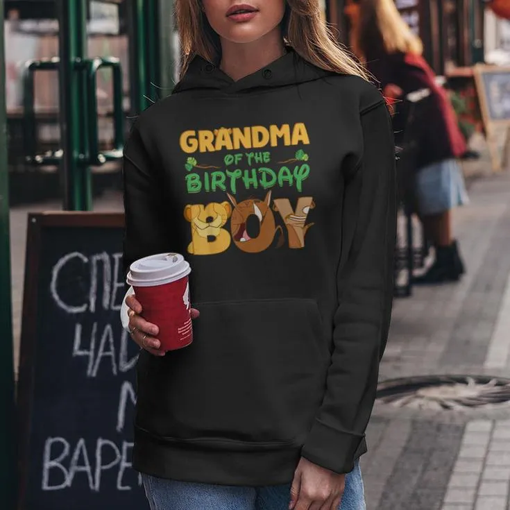 Grandma Of The Birthday Boy Lion Family Matching Women Hoodie