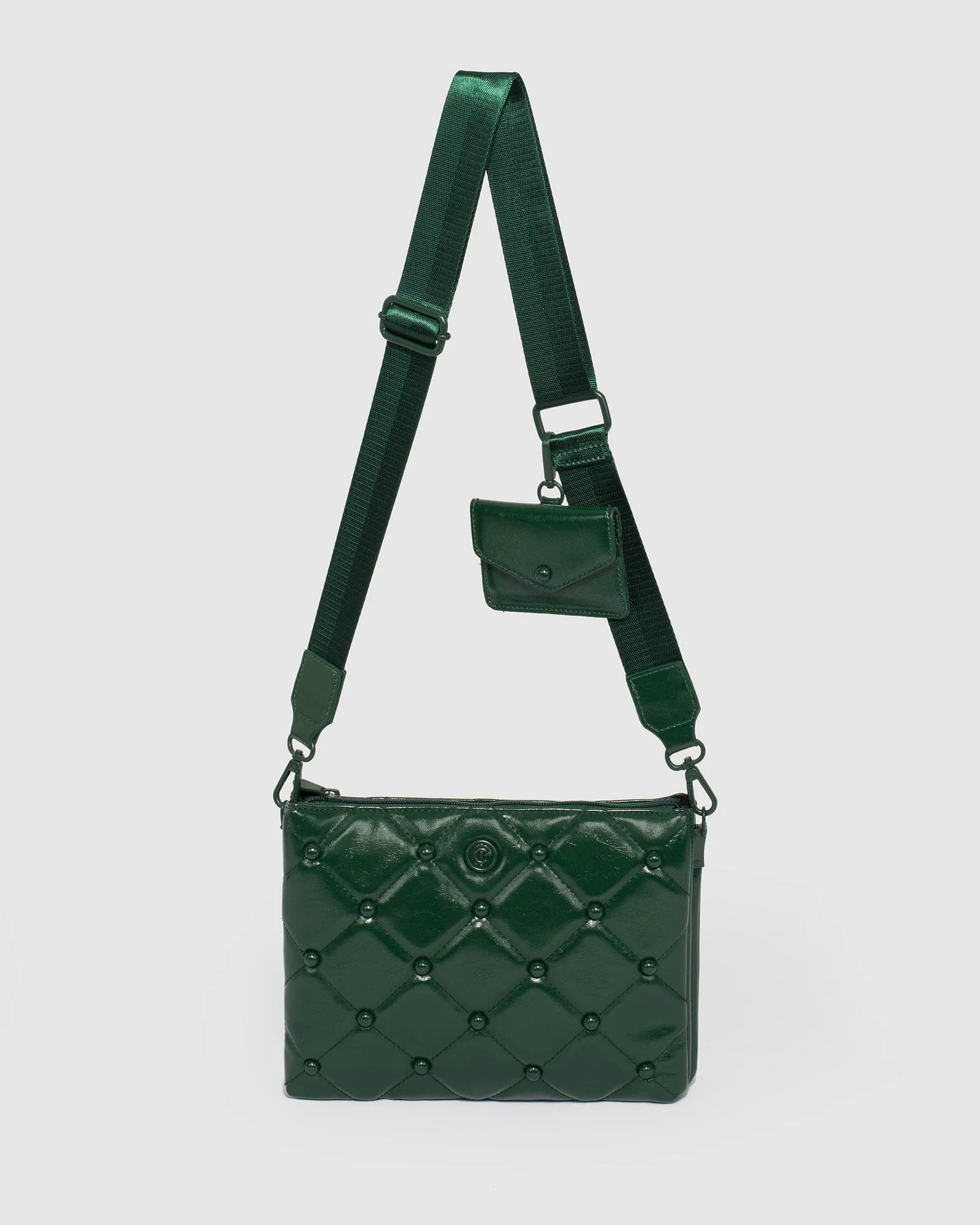 Green MJ Webbing Crossbody Bag