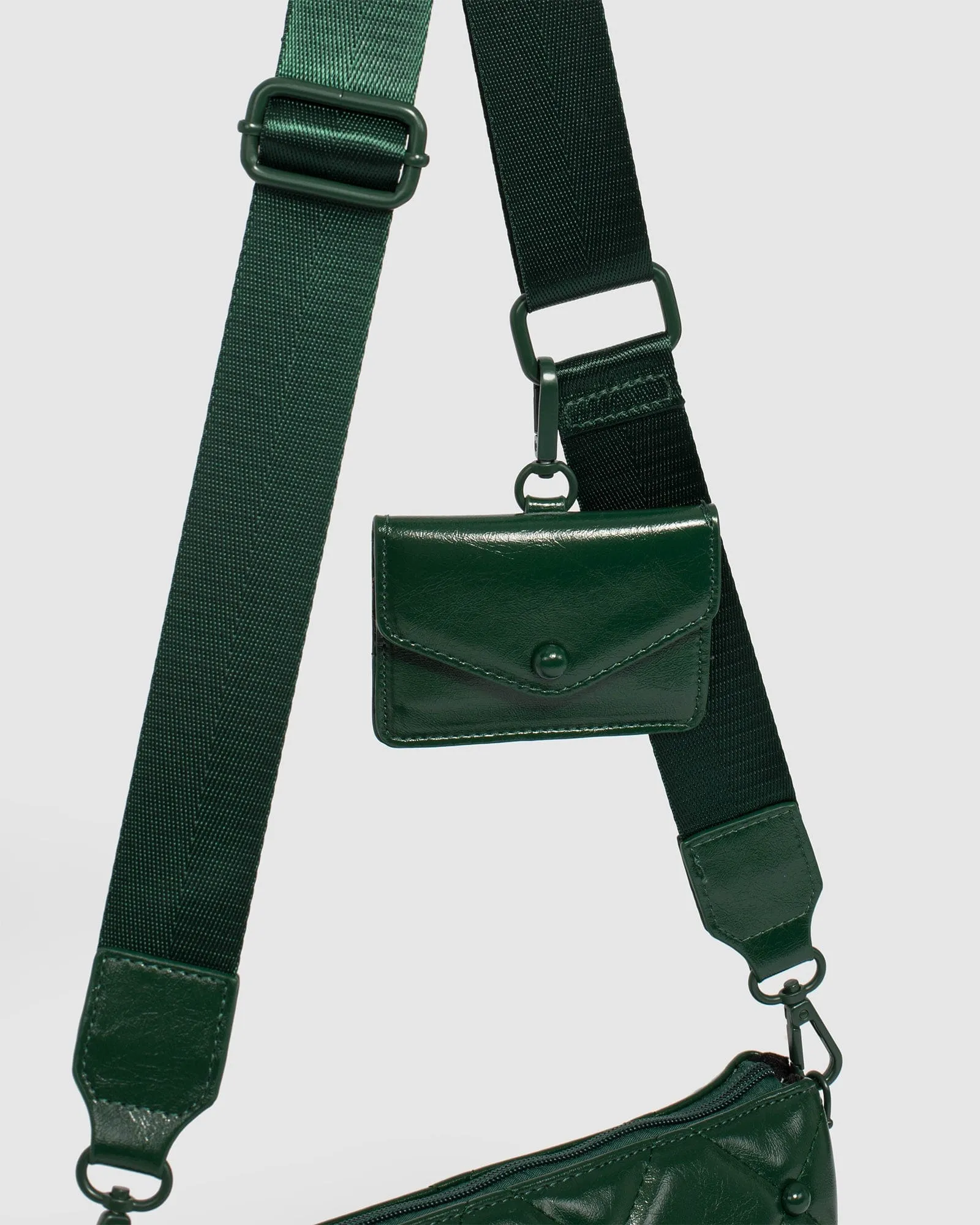 Green MJ Webbing Crossbody Bag