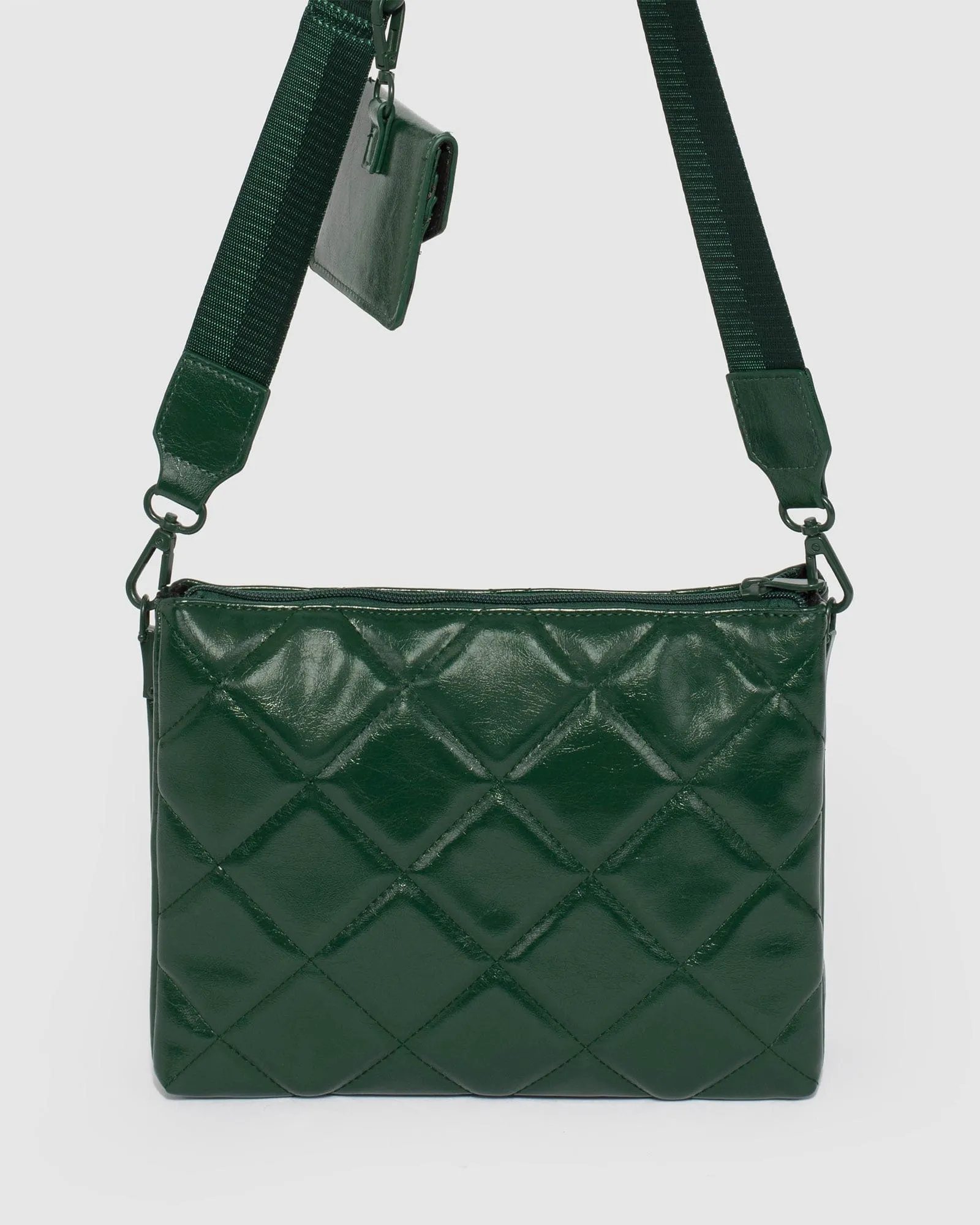 Green MJ Webbing Crossbody Bag