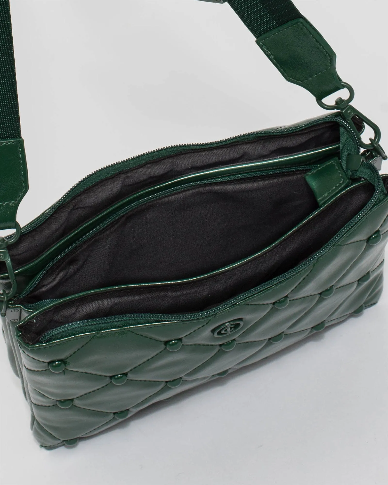 Green MJ Webbing Crossbody Bag