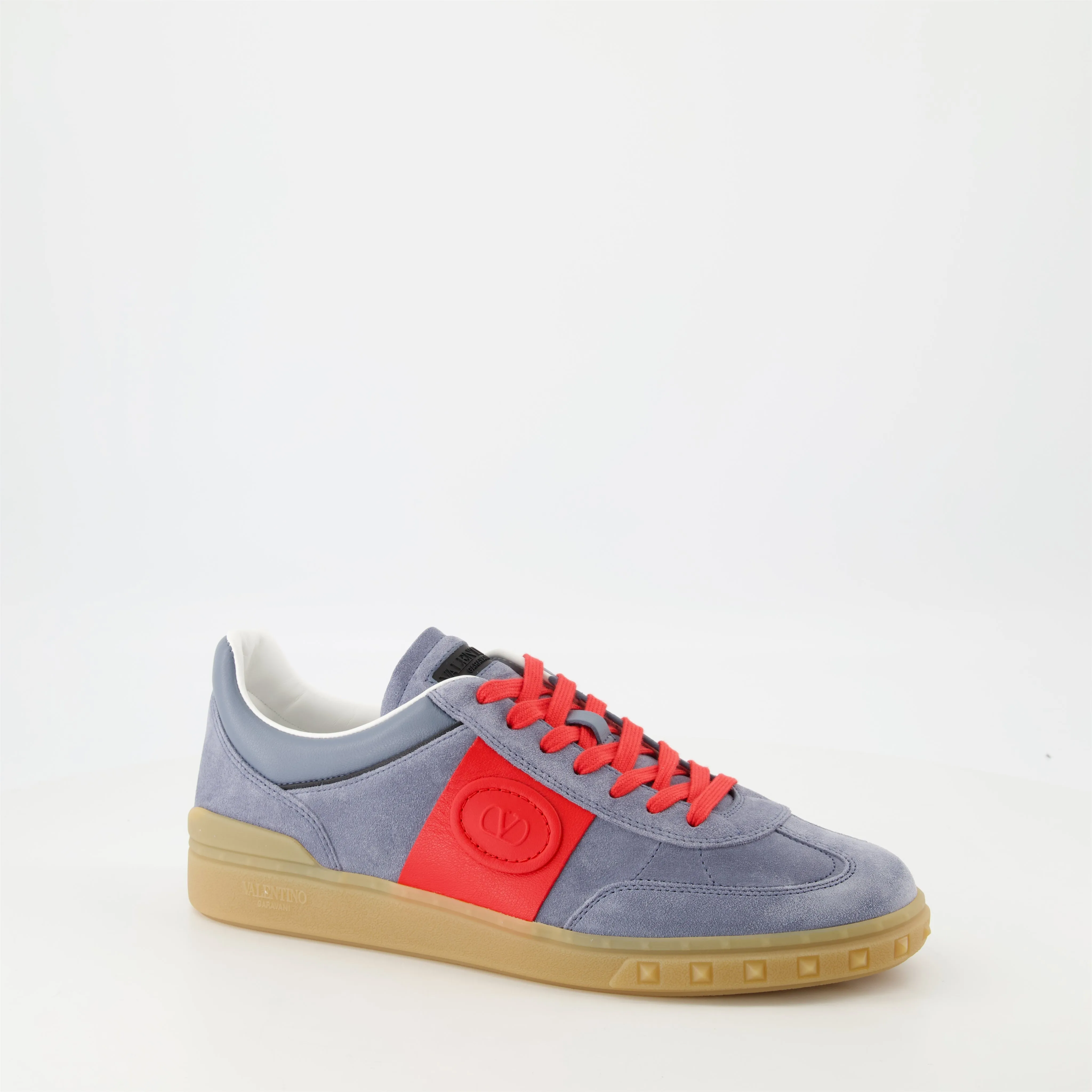 Grey & Red Upvillage Sneakers