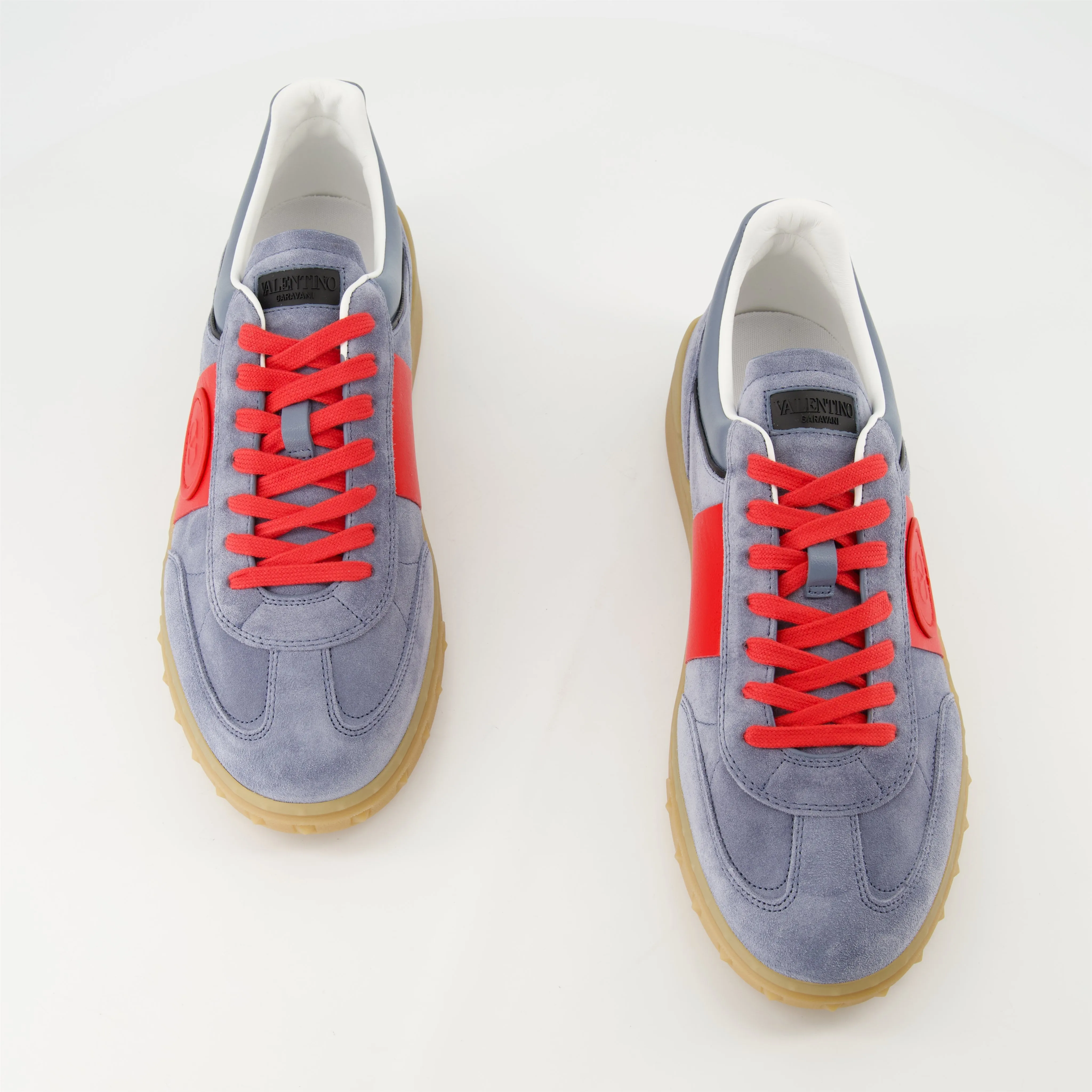 Grey & Red Upvillage Sneakers