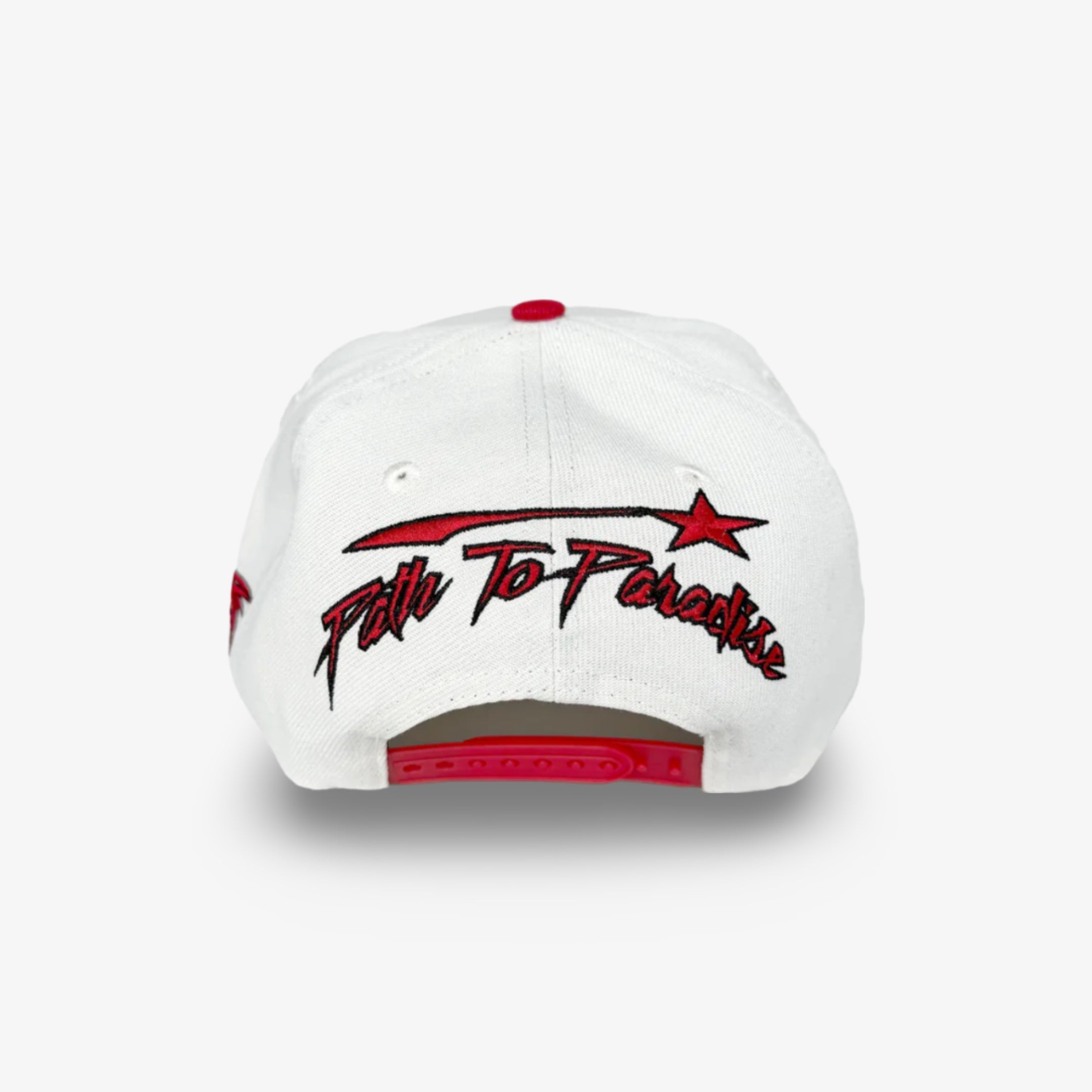 Hellstar Sports Snapback Hat 'Shark Teeth' Off White / Red SS24