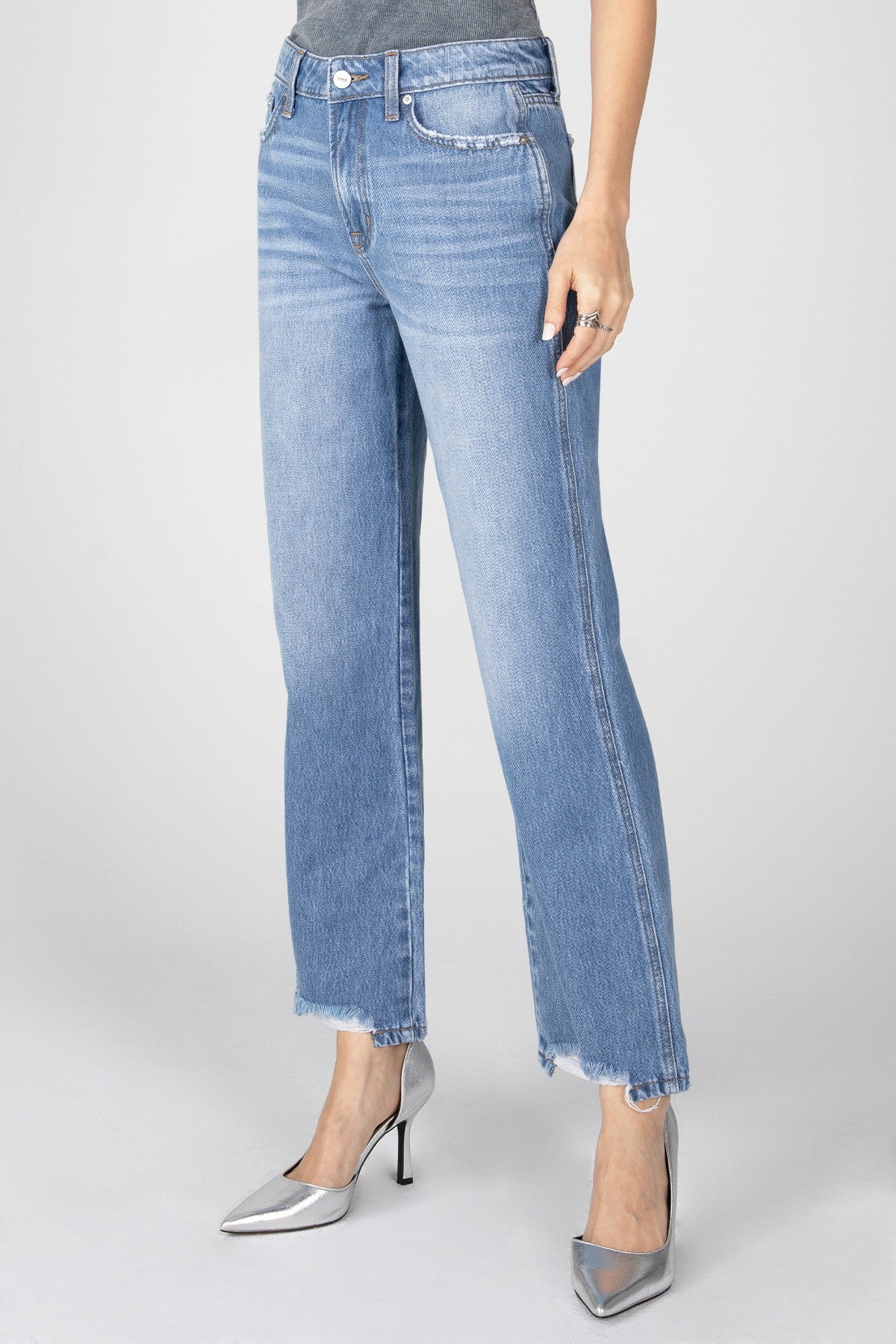 High Rise Straight Cut Jean