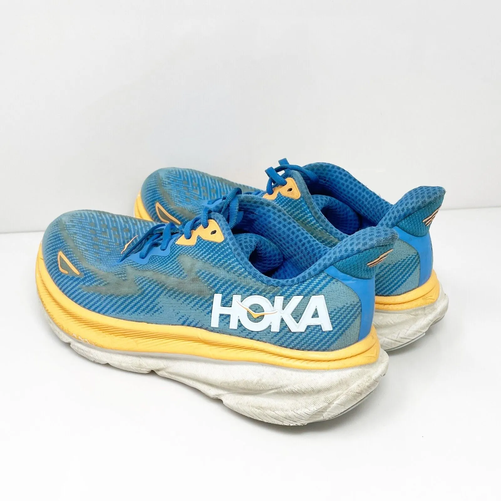 Hoka One One Mens Clifton 9 1127895 CSAA Blue Running Shoes Sneakers Size 8.5 D