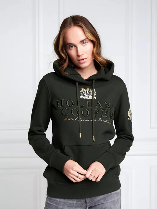 Holland Cooper HC Heritage Hoodie Racing Green