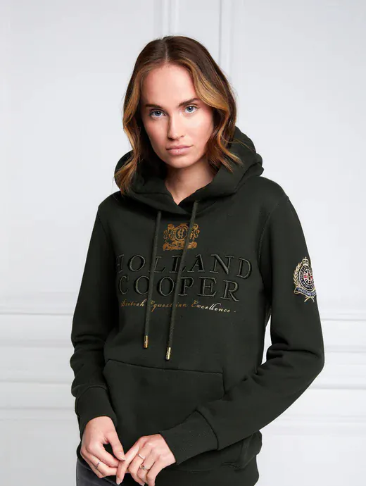 Holland Cooper HC Heritage Hoodie Racing Green