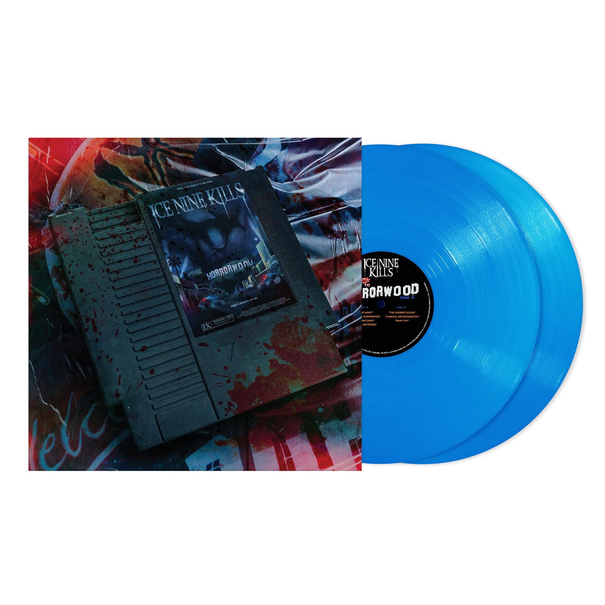 ICE NINE KILLS ‘WELCOME TO HORRORWOOD’ (9-BIT VERSION) 2LP (Limited Edition – Only 500 Made, Opaque Sky Blue Vinyl)