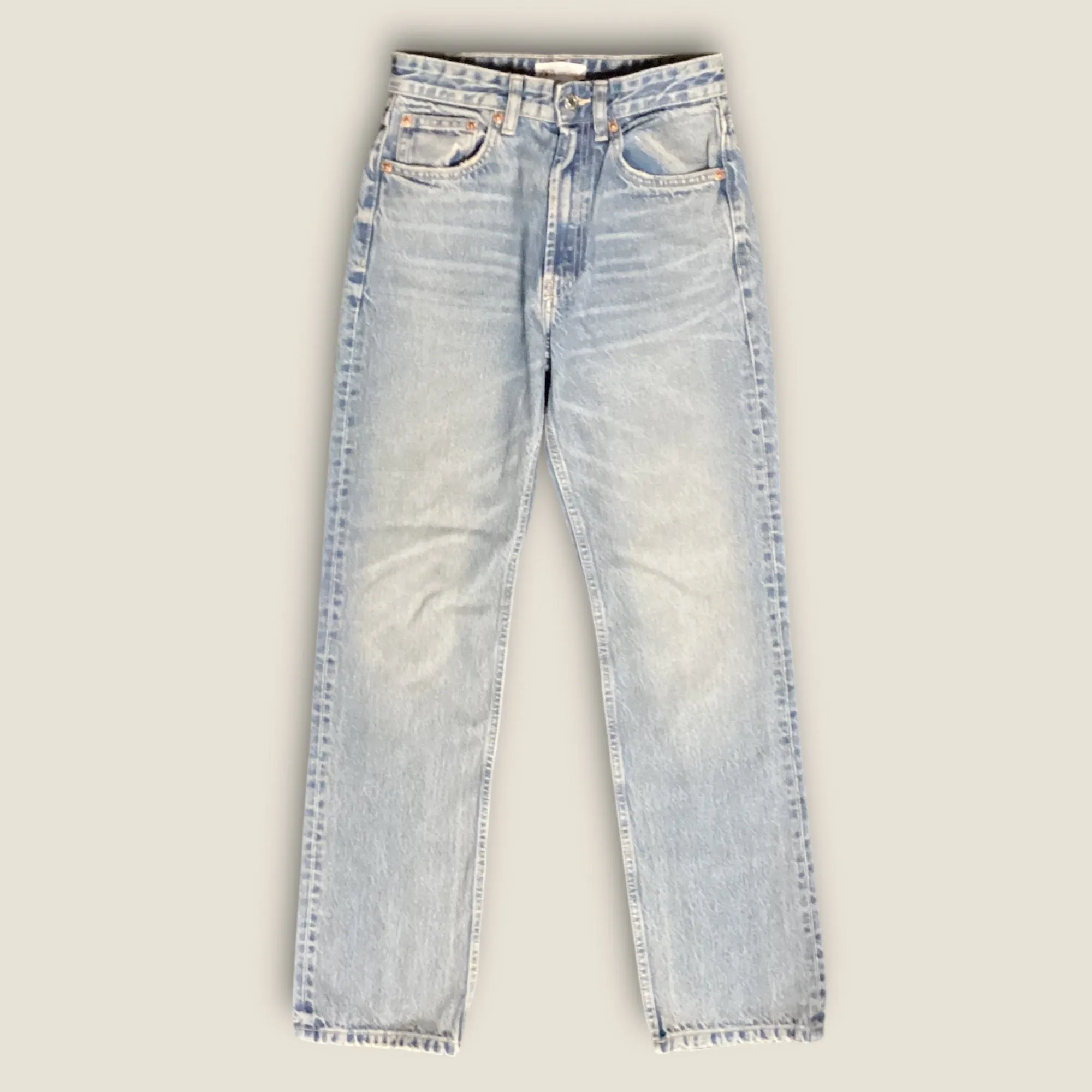 Jeans Boyfriend By Zara In Blue Denim, Size: 4