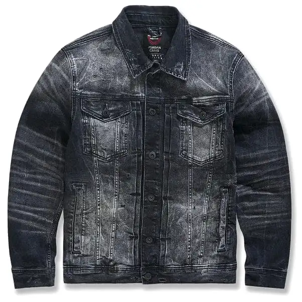 Jordan Craig Desperado Denim Trucker Jacket (Black Shadow) JJ351R