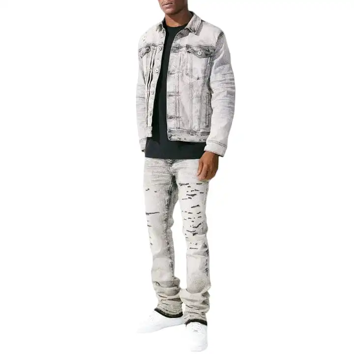 Jordan Craig Desperado Denim Trucker Jacket (Bone White) JJ351R