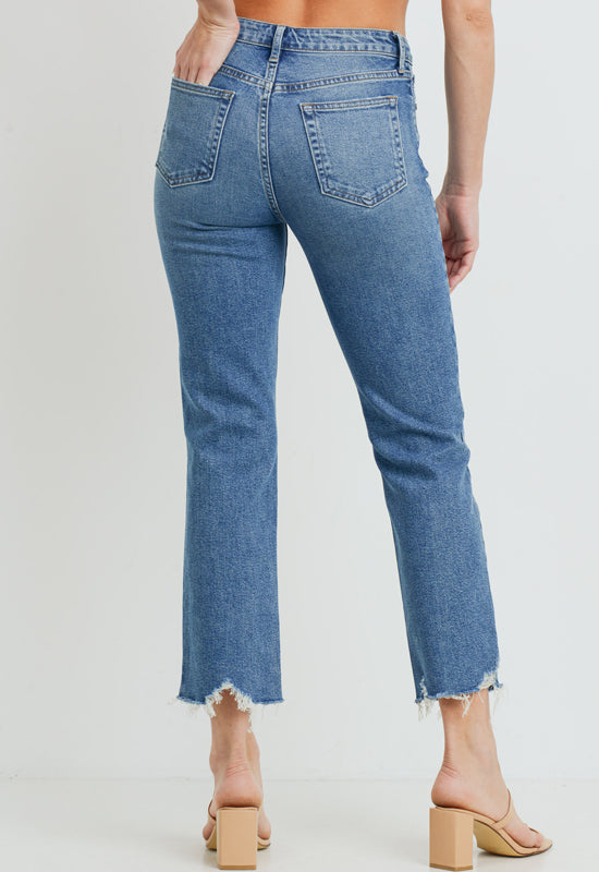 Just Black Denim - Medium Denim High Rise Vintage Straight Jeans