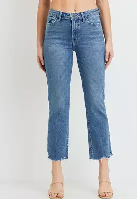 Just Black Denim - Medium Denim High Rise Vintage Straight Jeans