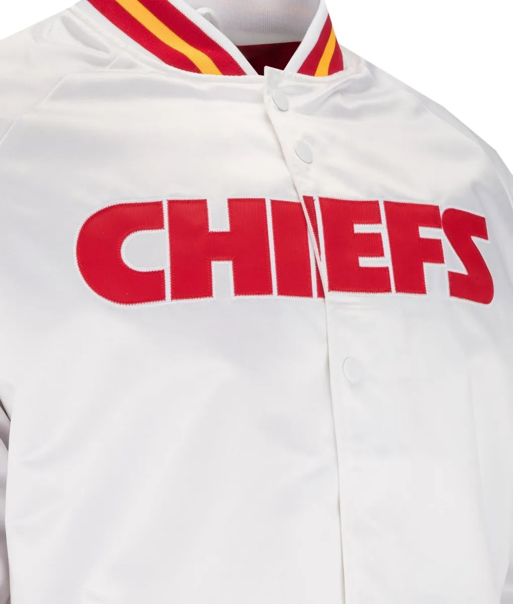 Kansas City Chiefs Heavyweight White Satin Jacket