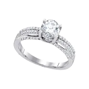 Keene Jewelers 14kt White Gold Round Diamond Solitaire Bridal Wedding Engagement Ring 1-1/5 Cttw