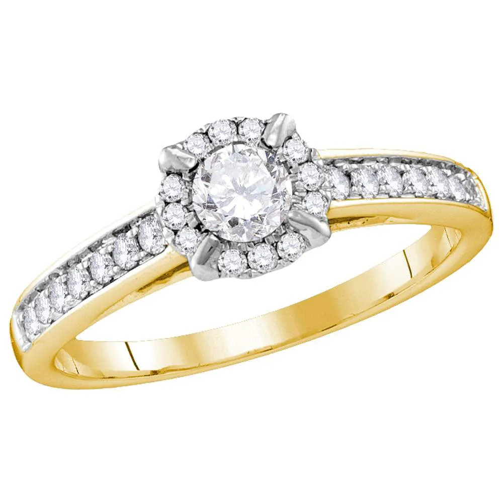 Keene Jewelers 14kt Yellow Gold Round Diamond Solitaire Bridal Wedding Engagement Ring 5/8 Cttw