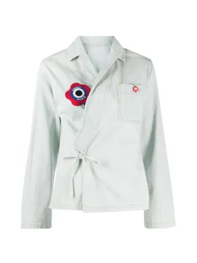 Kenzo Jacket Target Wrap Flower Logo Off-White