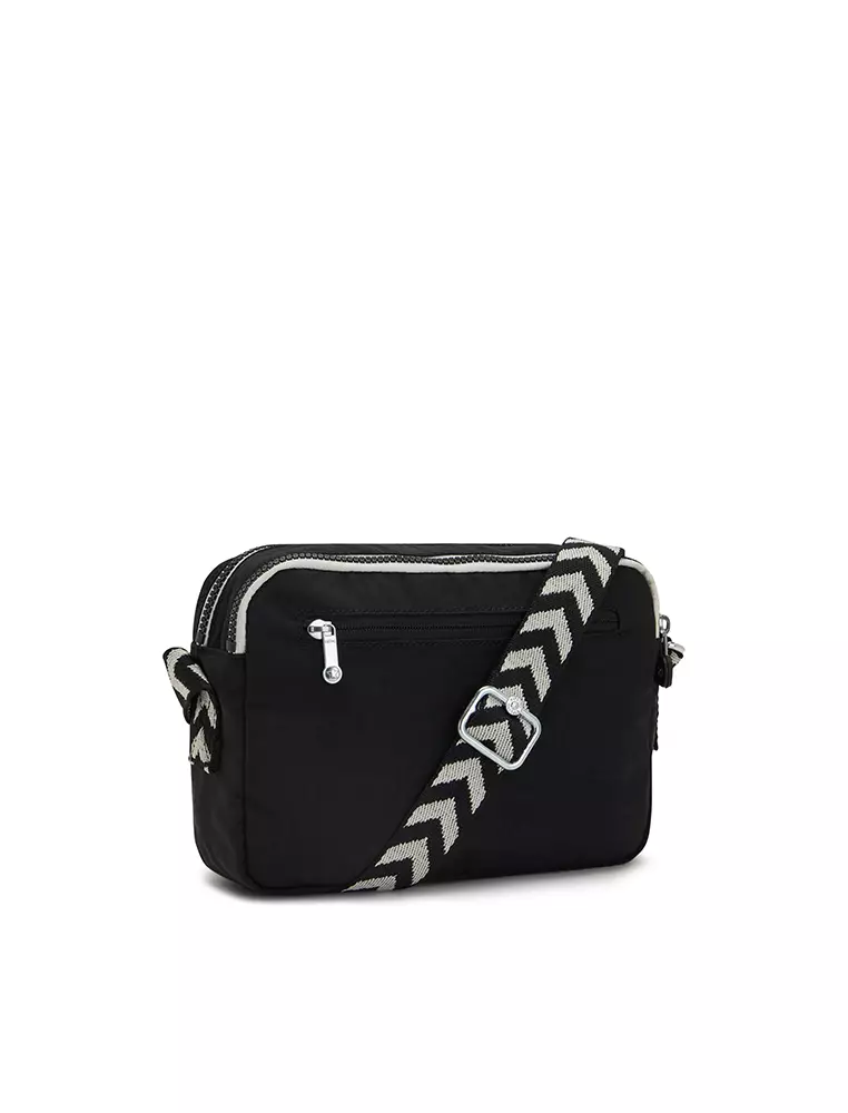 Kipling Kipling ABANU M Black Chevron Crossbody Bag