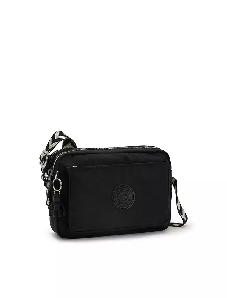 Kipling Kipling ABANU M Black Chevron Crossbody Bag