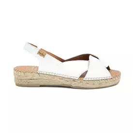 Leather Wedege Espadrille for Women - Enola-P