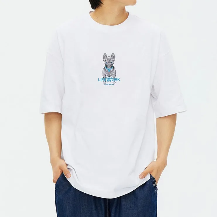 LifeWork Small Bulldog Tee White