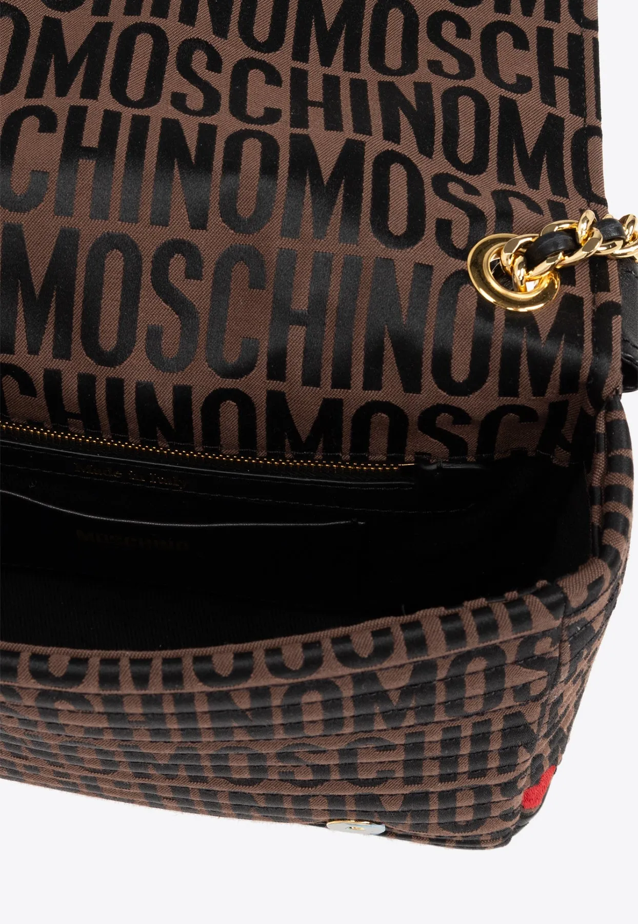 Logo Monogram Biker Crossbody Bag