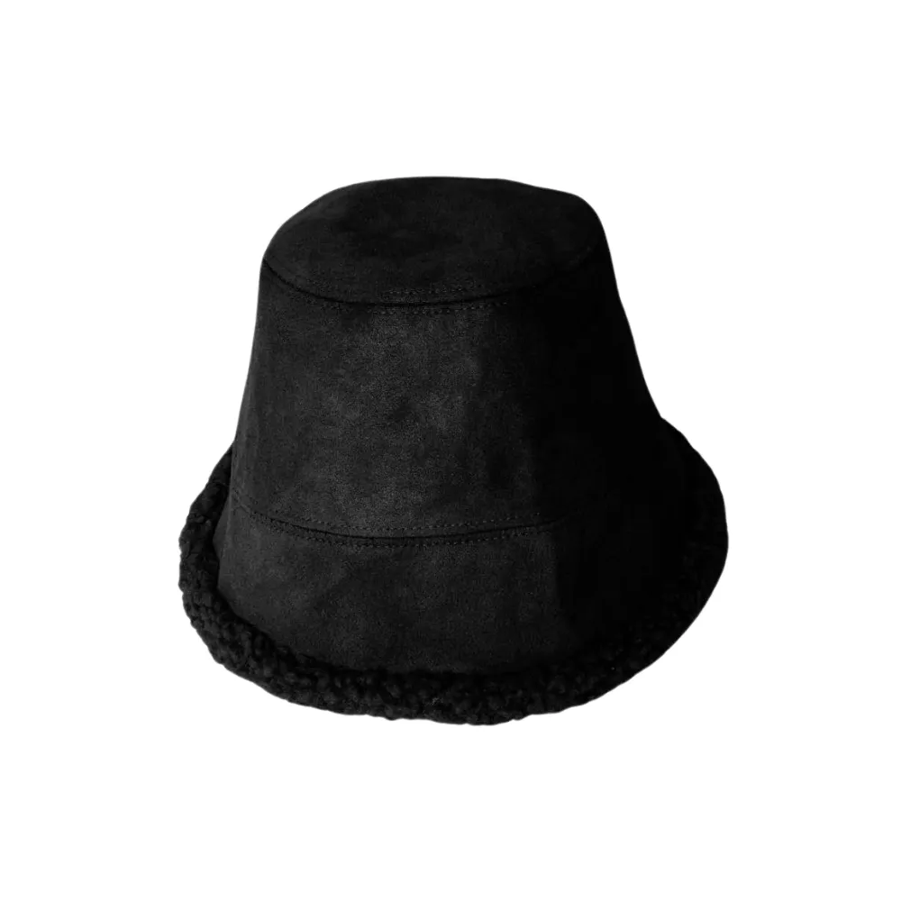 Look by M Suede Fisherman's Reversible Black Hat (Women's)