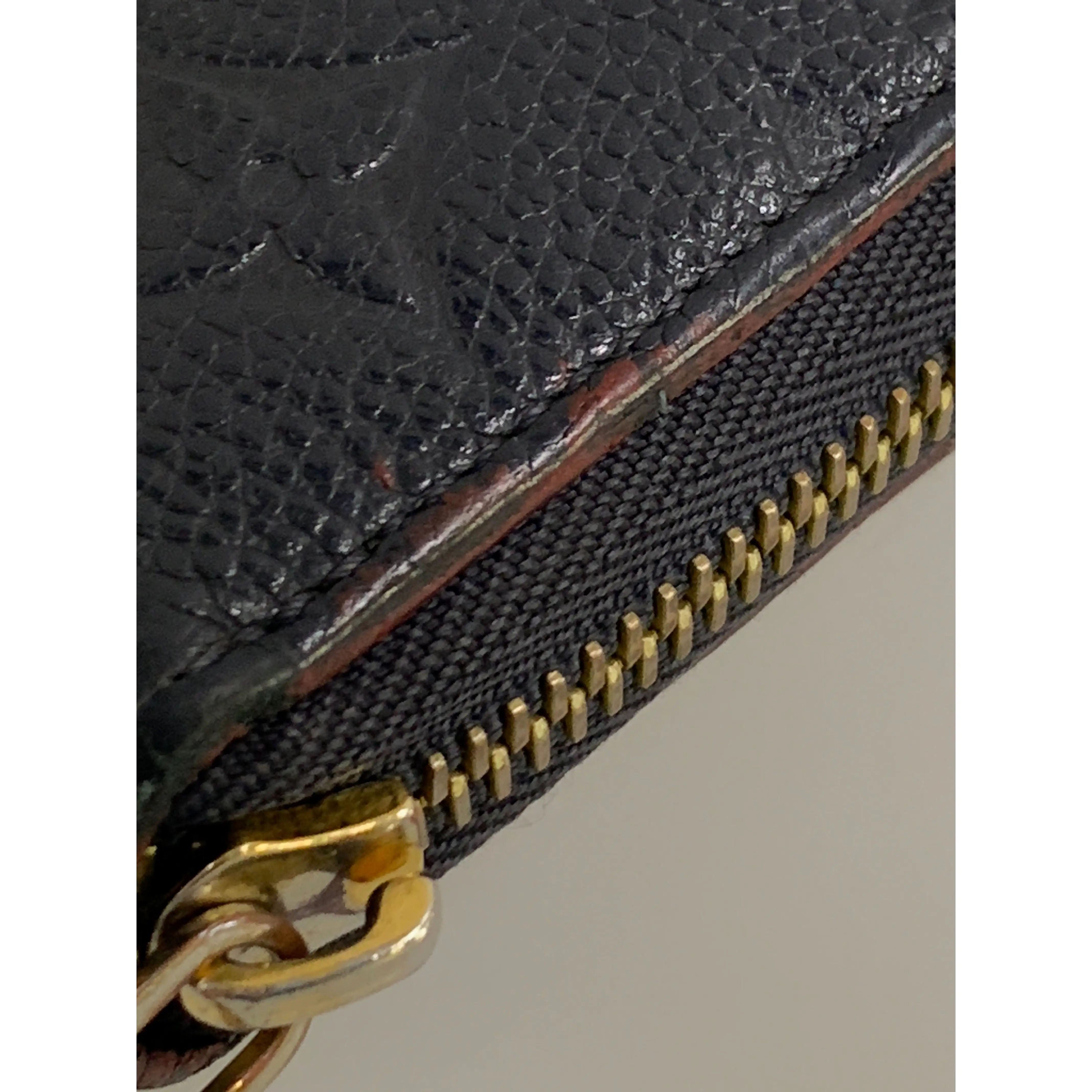 #LOUIS VUITTON/PORTEFEUILLE CLEMENCE_MONOGRAM EMPREINTE/Long Wallet/BLK/Leather/M60171