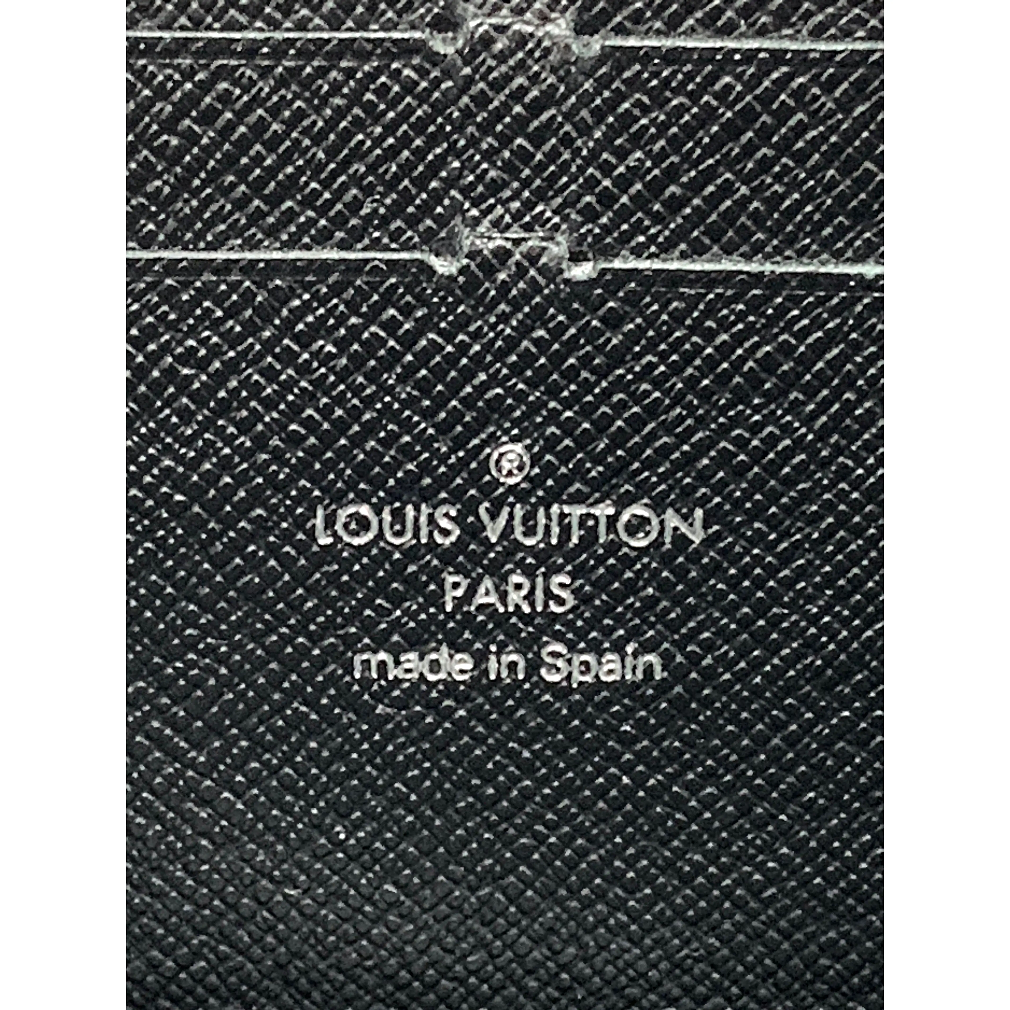 #LOUIS VUITTON/ZIPPY WALLET_EPI/Long Wallet/BLK/Leather