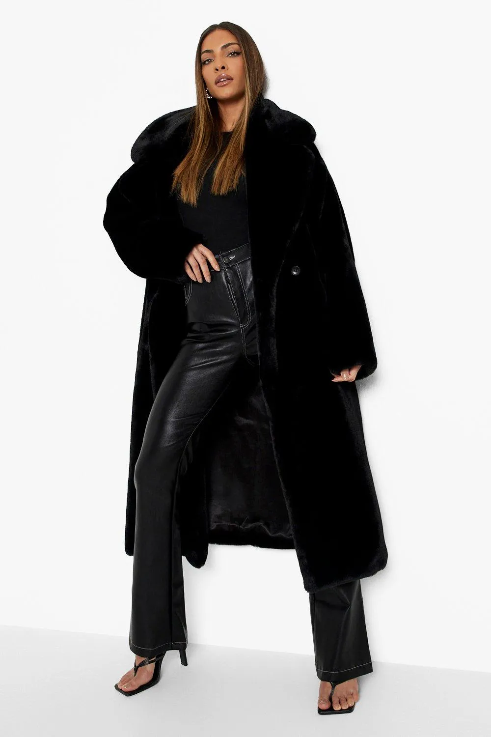 Luxe Faux Fur Longline Coat