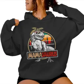 Mamasaurus T-Rex Dinosaur Mama For Mom Women Hoodie