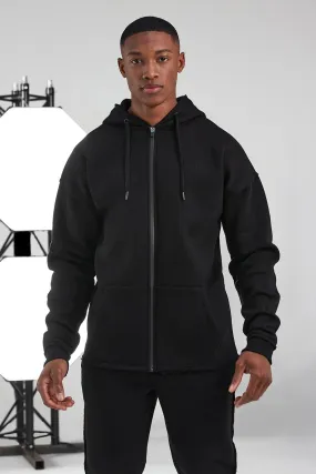 Man Active Oversized Zip Through Hoodie | boohooMAN UK