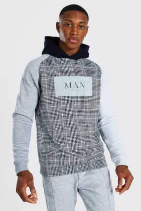 Man Roman Jacquard Raglan Hoodie