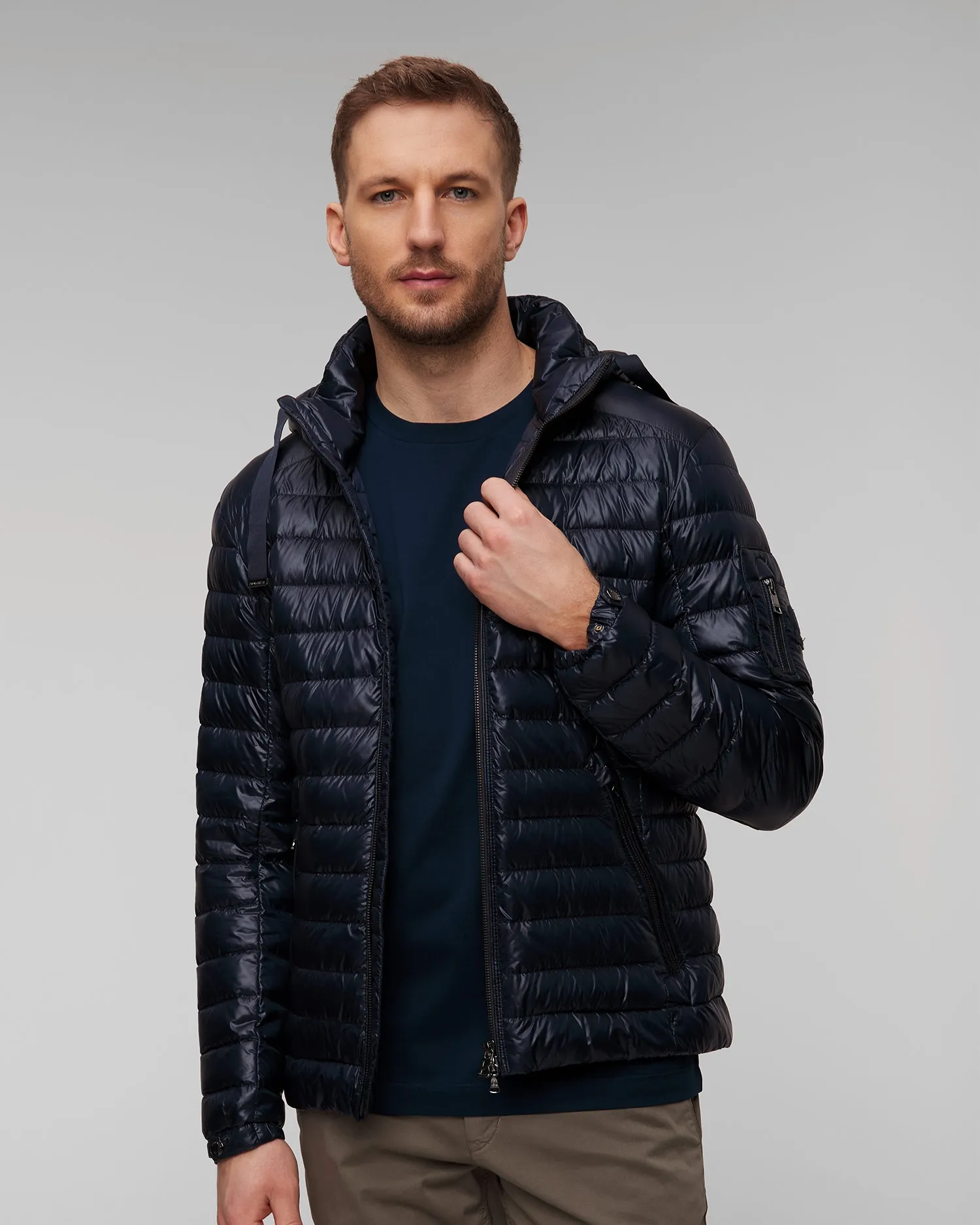 Men's navy blue quilted down jacket BOGNER Loke-D 38077261-464