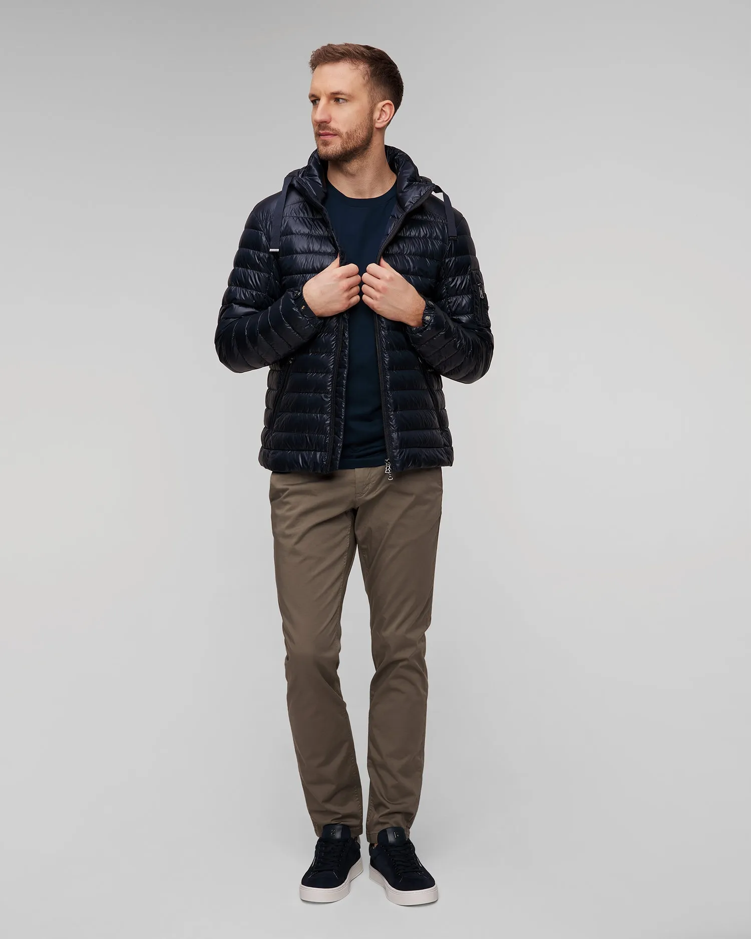 Men's navy blue quilted down jacket BOGNER Loke-D 38077261-464