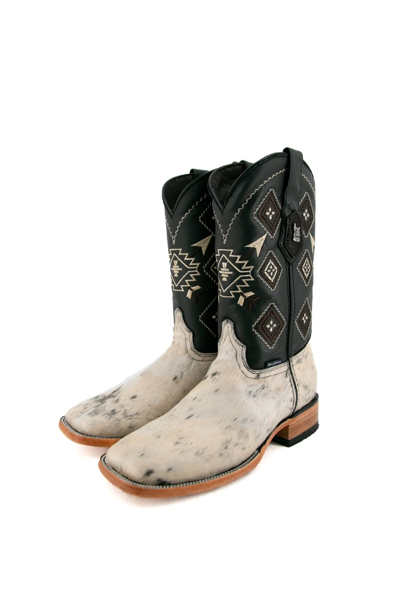 Men's Cowhide Square Toe Cowboy Boots Size 6.5 Box CM6  FINAL SALE