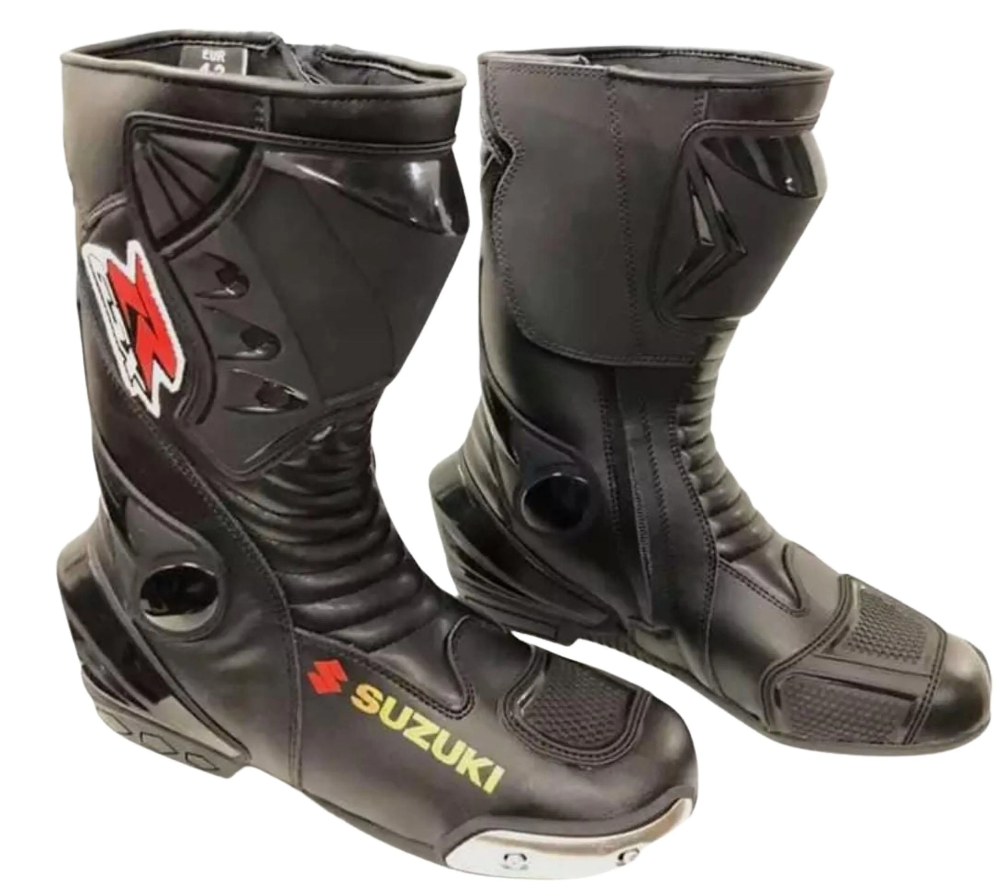 Mens Motorcycle Motorbike Racing Waterproof Leather Racing Boots-020