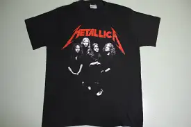 Metallica 1988 Justice For All Vintage Band Photo 80's Spring Ford Licensed Concert T-Shirt