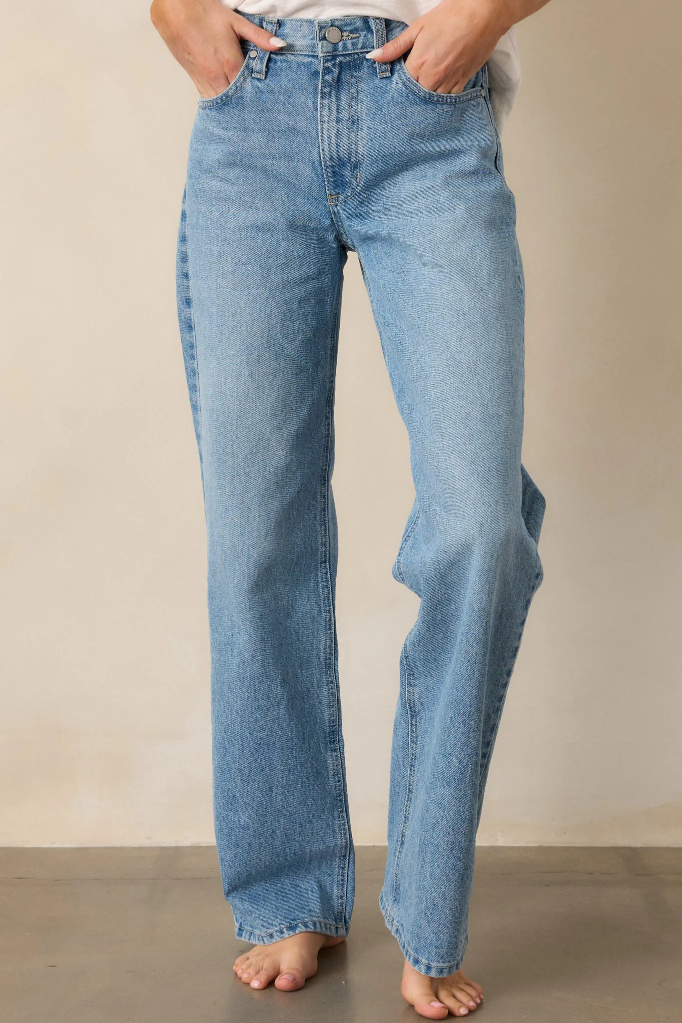 More Than Ever Light Wash Relaxed Straight Leg Jeans