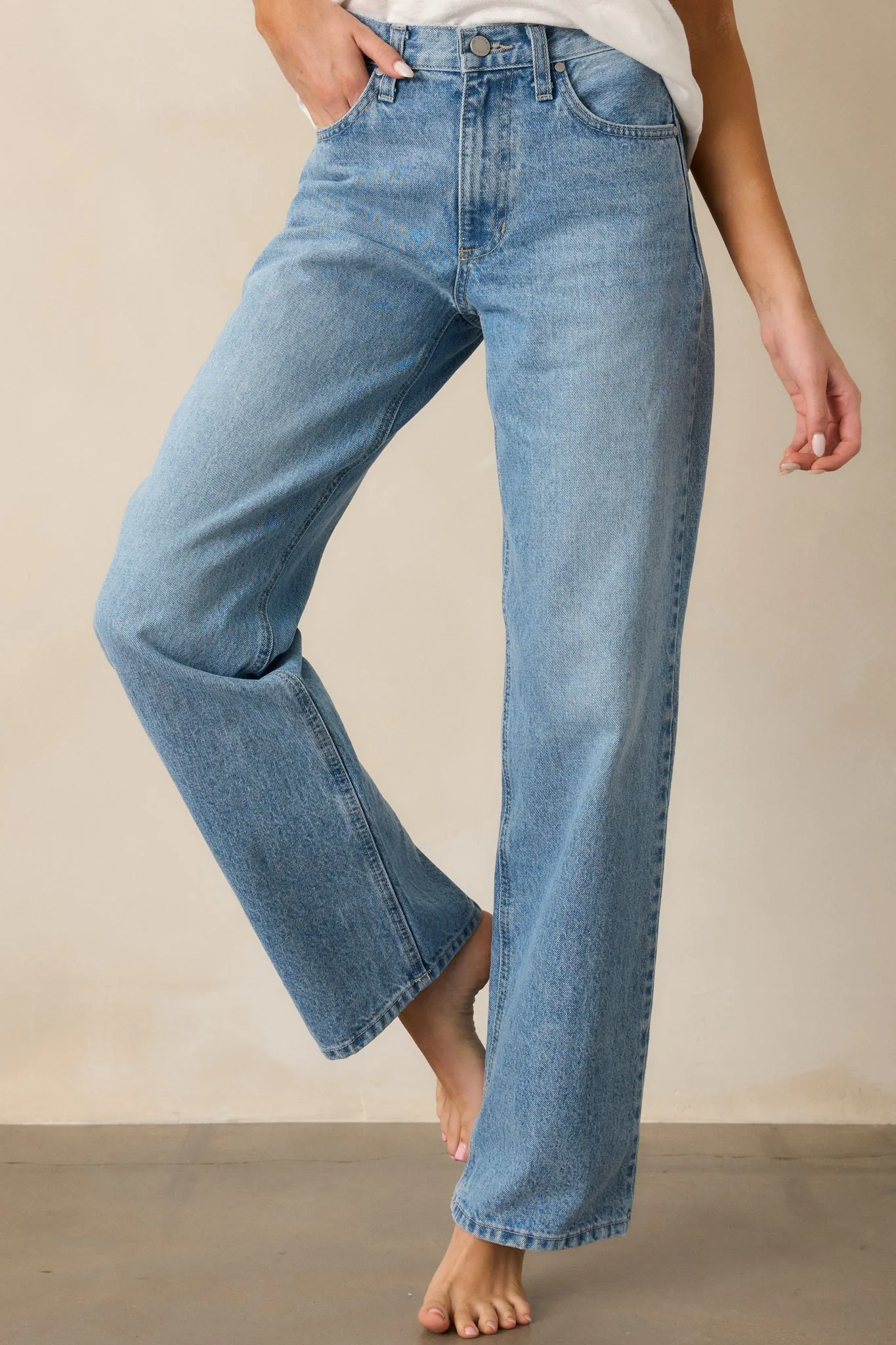 More Than Ever Light Wash Relaxed Straight Leg Jeans