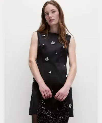 M&S Collection Womens M&S Collection Embellished Mini Shift Dress