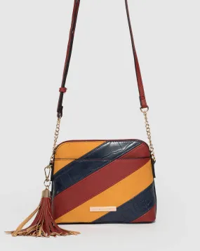 Multi Colour Panel Crossbody Bag