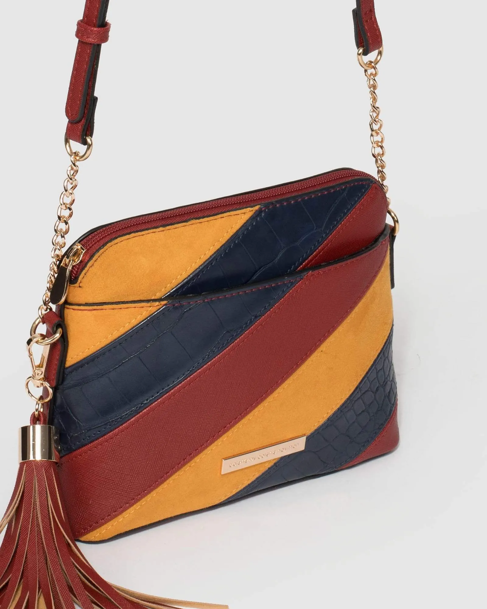 Multi Colour Panel Crossbody Bag