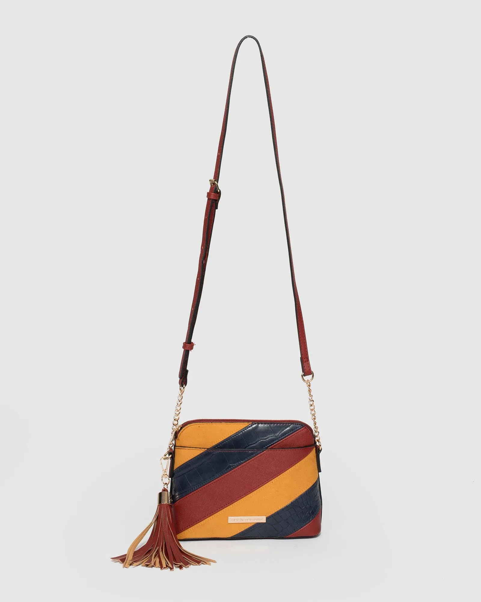 Multi Colour Panel Crossbody Bag