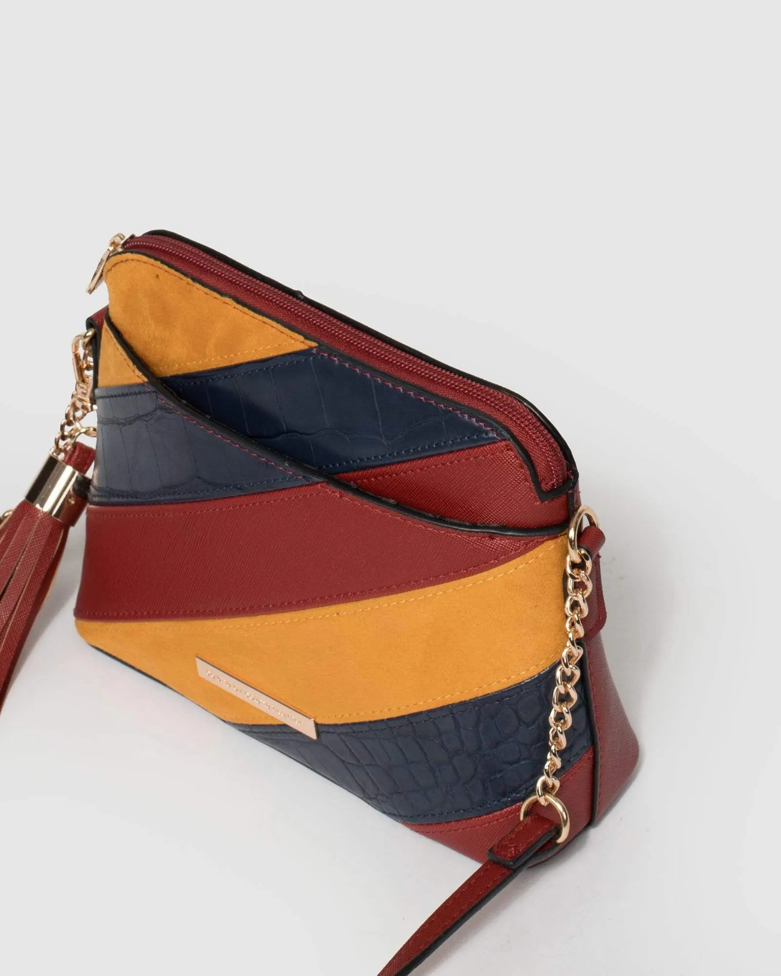 Multi Colour Panel Crossbody Bag